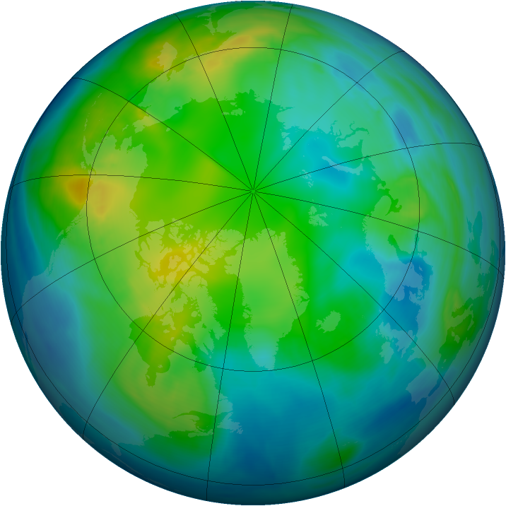 Arctic ozone map for 17 November 2007